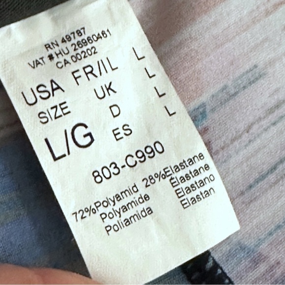 Gottex Swim Leggings Cosmos Multicolored Yoga Workout Large Watersports UPF 50 - Picture 12 of 14